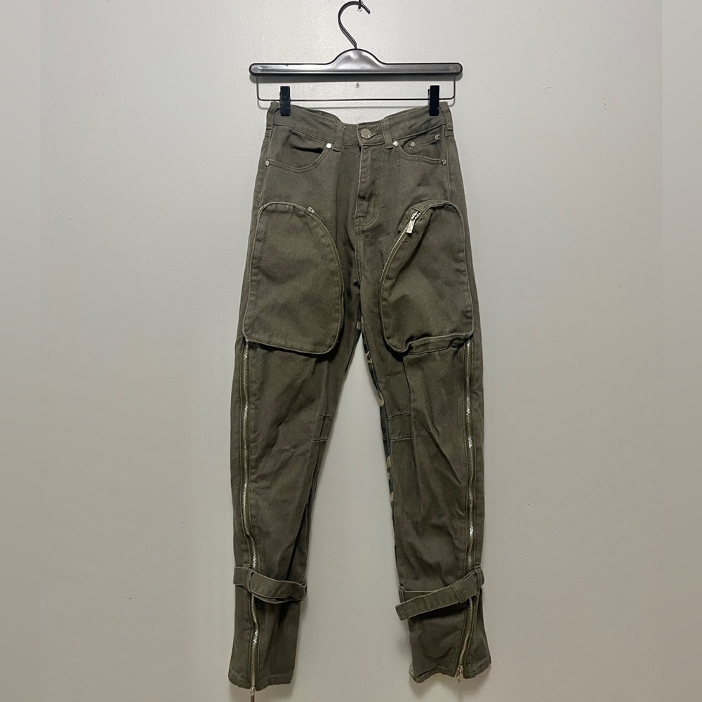 Denim cargo pants